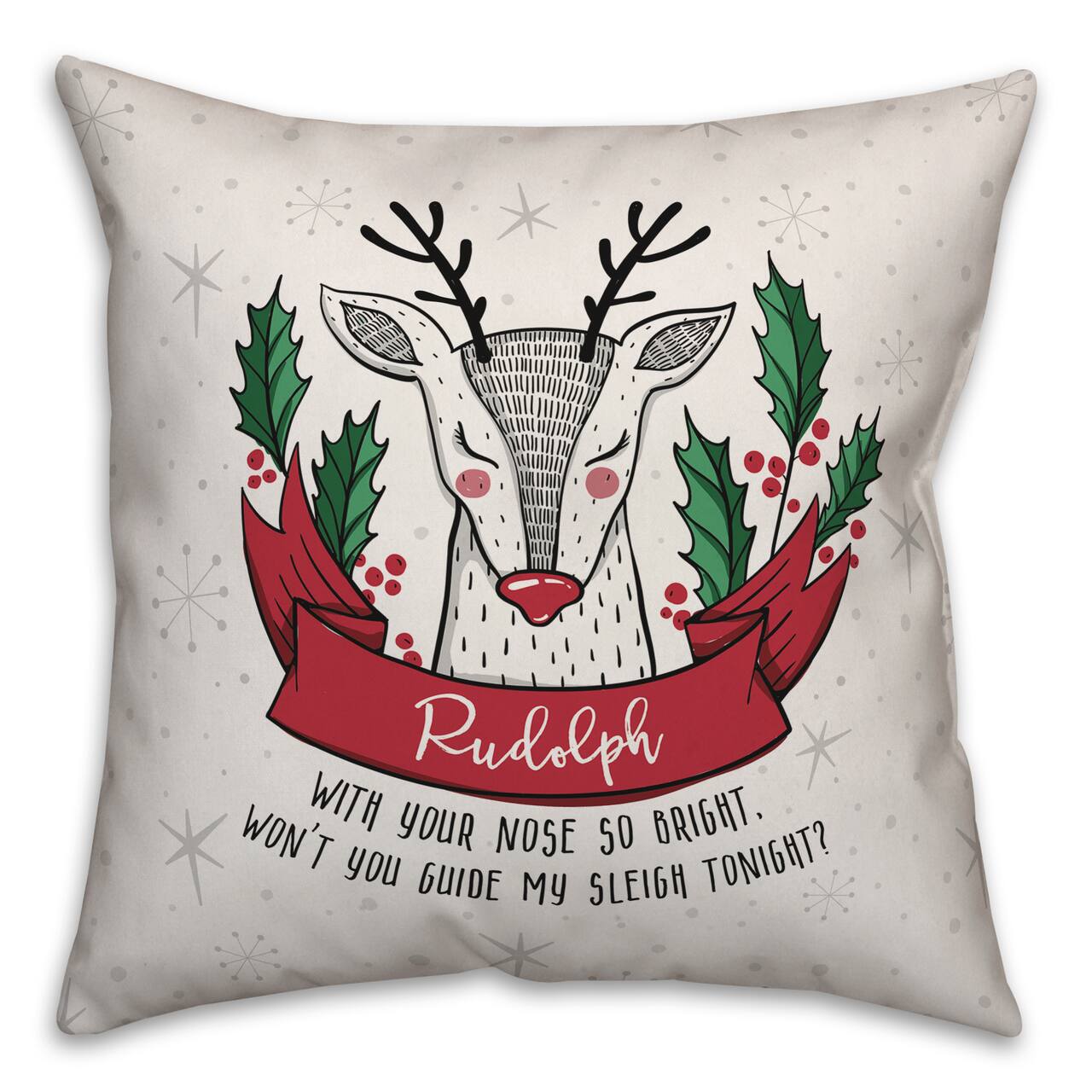 Designs Direct Midcentury Modern Rudolph 18x18 Throw Pillow